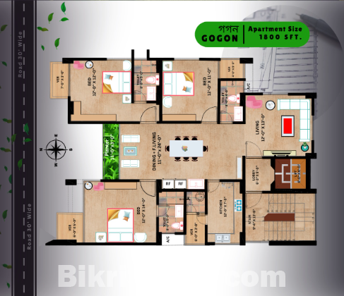 Single Unit Premium Apartment For Sale @ Bashundhara